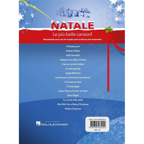 Natale. Le pi&ugrave; belle canzoni : Pianoforte